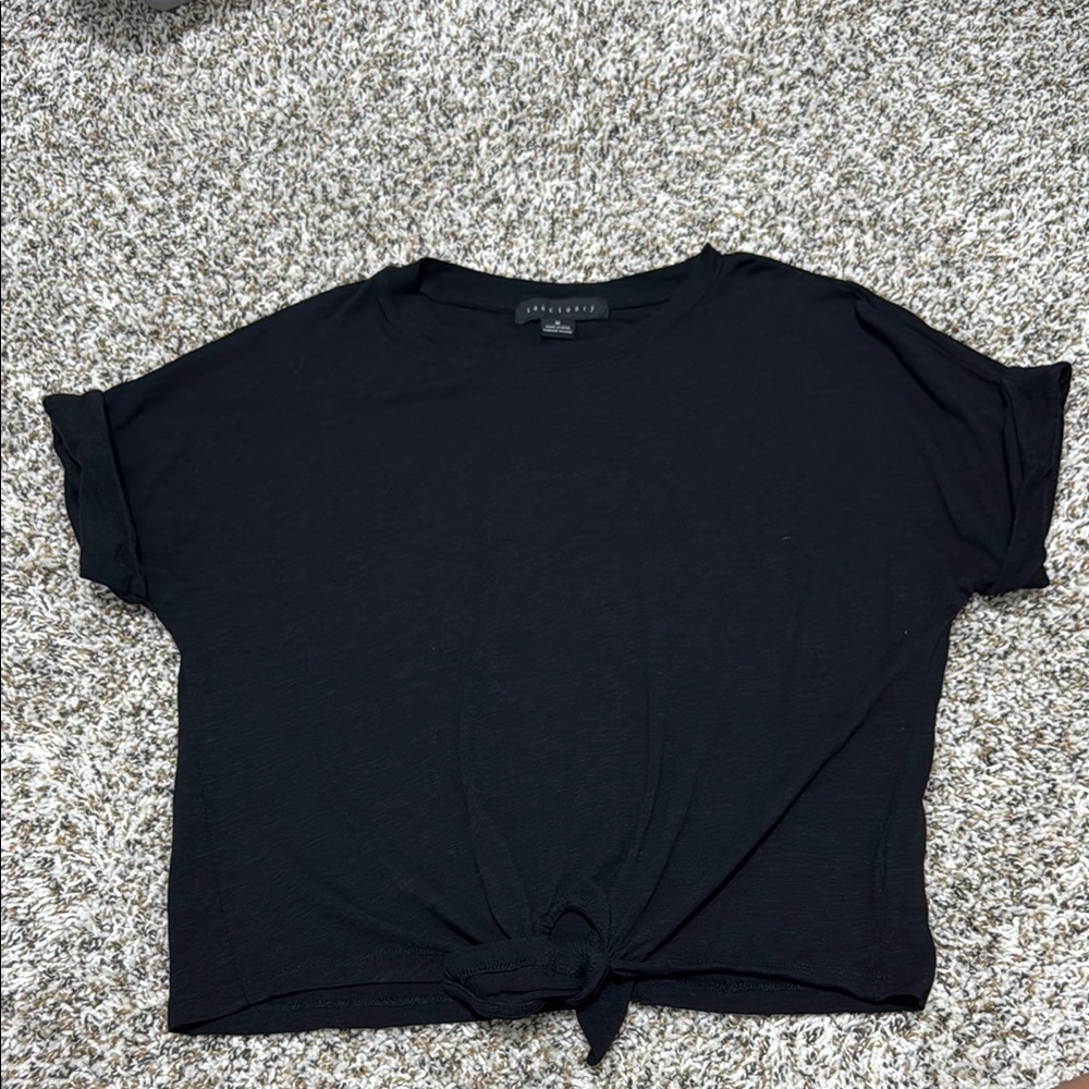 Sanctuary Black Short Sleeve Tee
